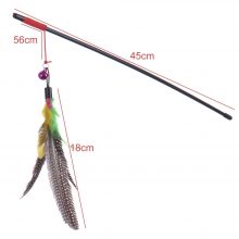 Cat`s Plastic Teaser Toy with Feather